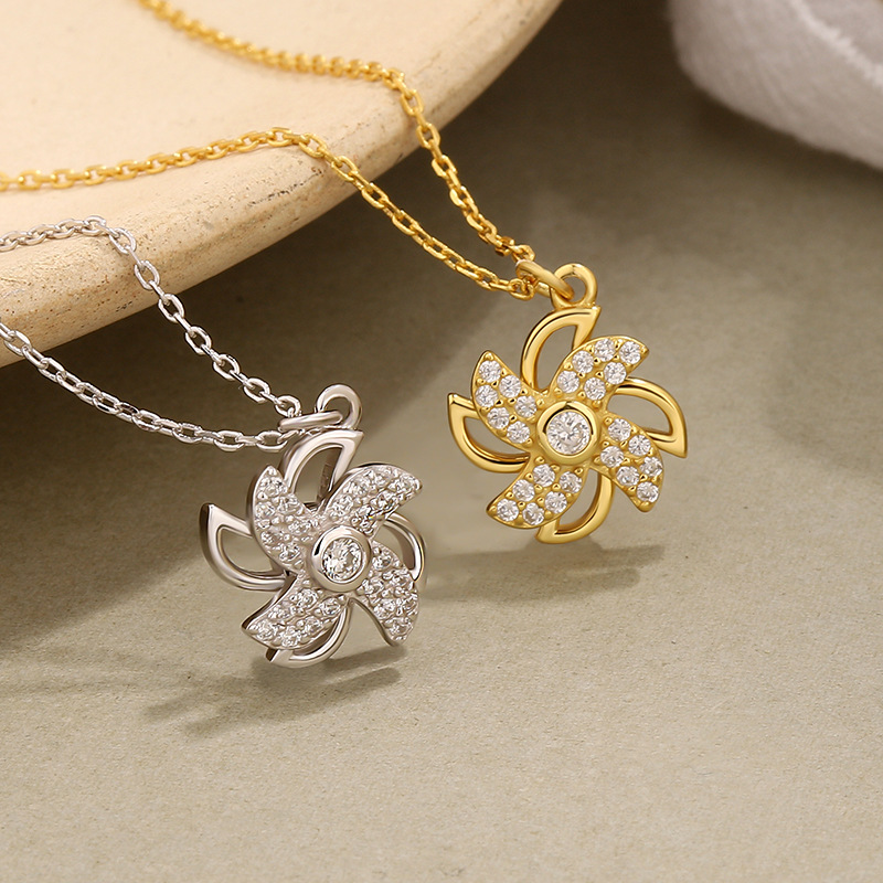 Crystal Clover Rotatable Pendant Necklace Spinner Luxury Designer Inspired  Four Leaf Clover Stainless Steel Jewelry No Tarnish - AliExpress
