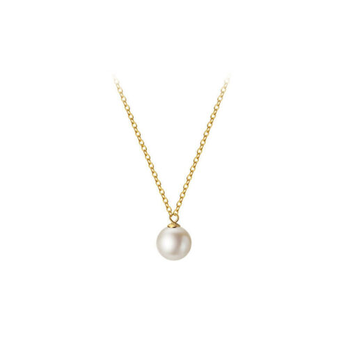 minimalist pearl necklace