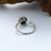 black gemstone ring